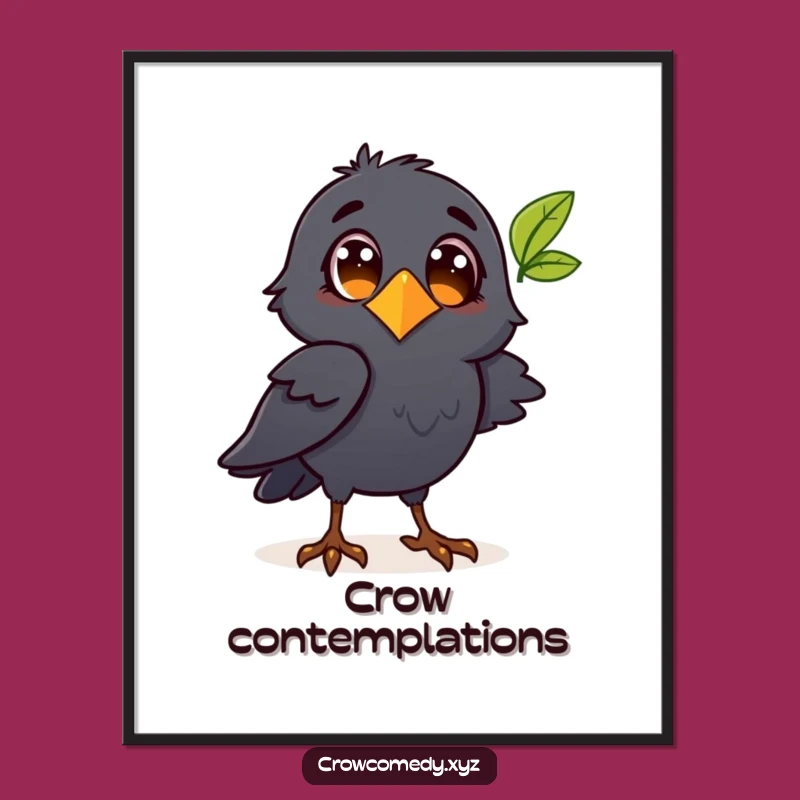 Funny Crow Leaf Digital Art - Instant Natural Wonder Decor!