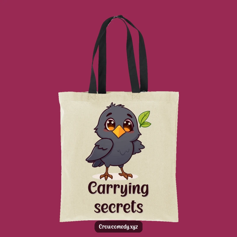 Funny Crow Leaf Tote Bag - Carry Your Curiosity Everywhere!
